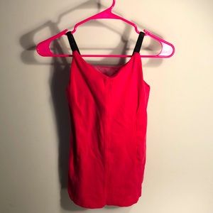 Small pink activewear top with mesh back